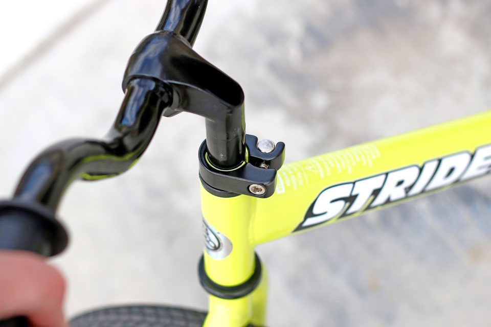 Handlebars on Strider 14x can adjust up or down