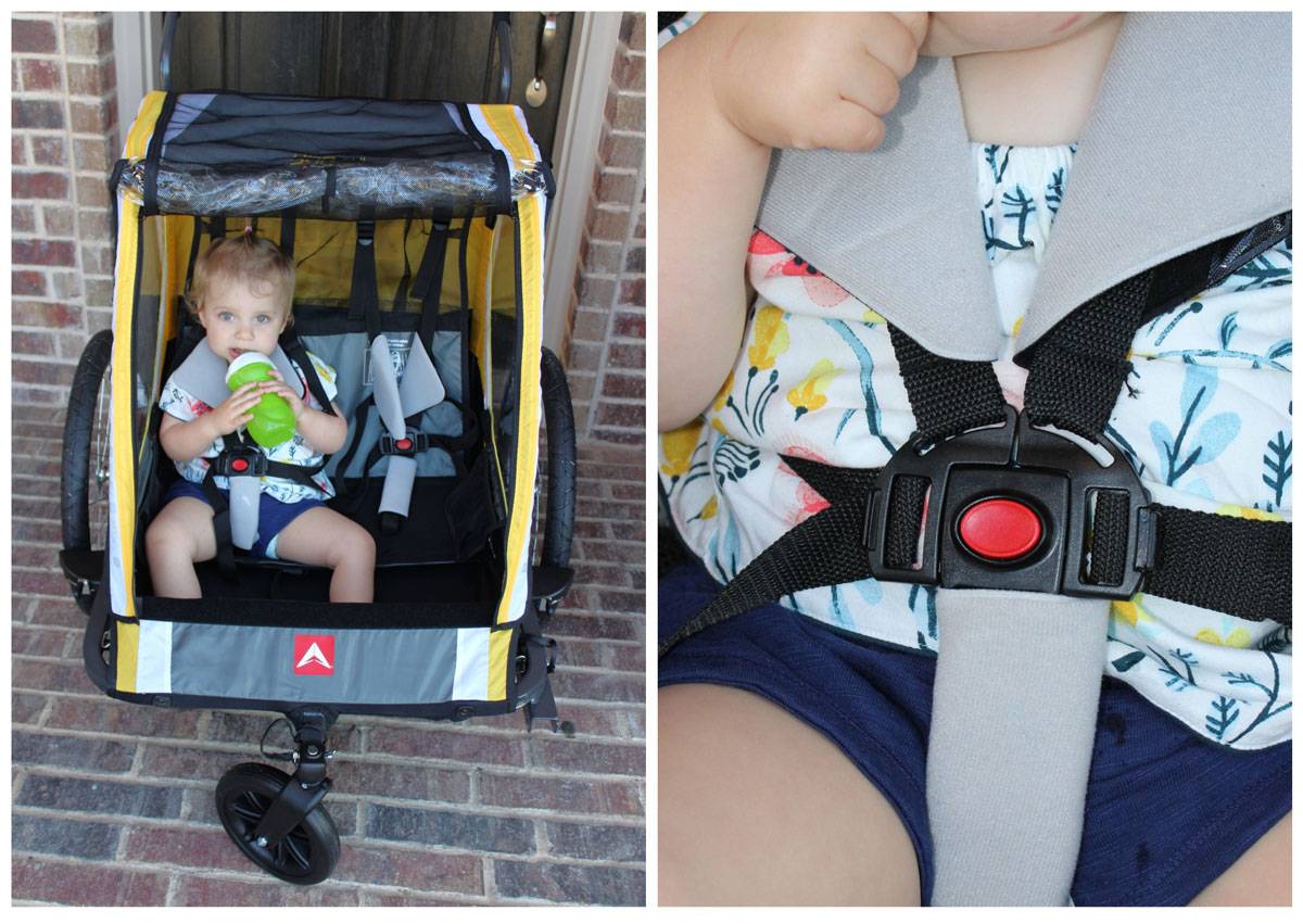 5 Point harness system in the Allen Sports Bike Trailer S2 Trailer