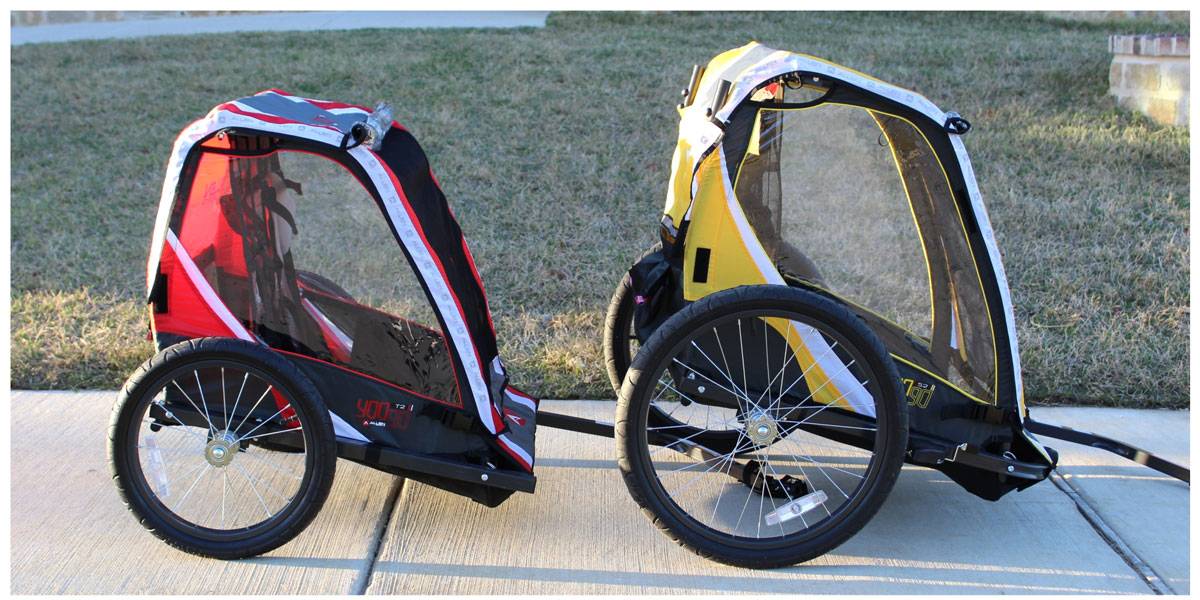 Allen T2 and S2 trailers side by side from the side