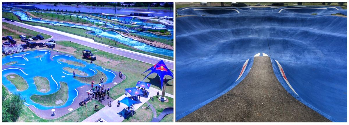 OKC Riversport Fiberglass blue pump track