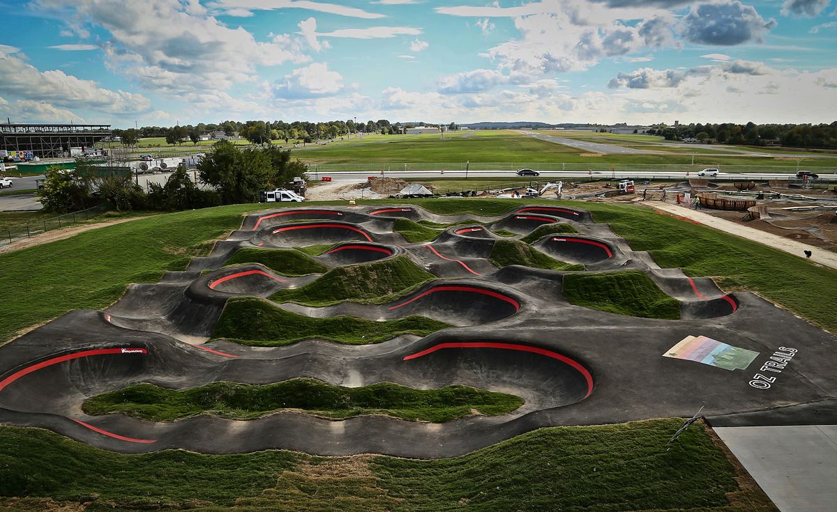 Runway Bike Park PUmp track in Springdale, AR