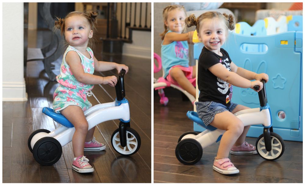 Comparison of 16-month-old on Chillafish Bunzi and 2.5-year-old on Chillafish Bunzi.