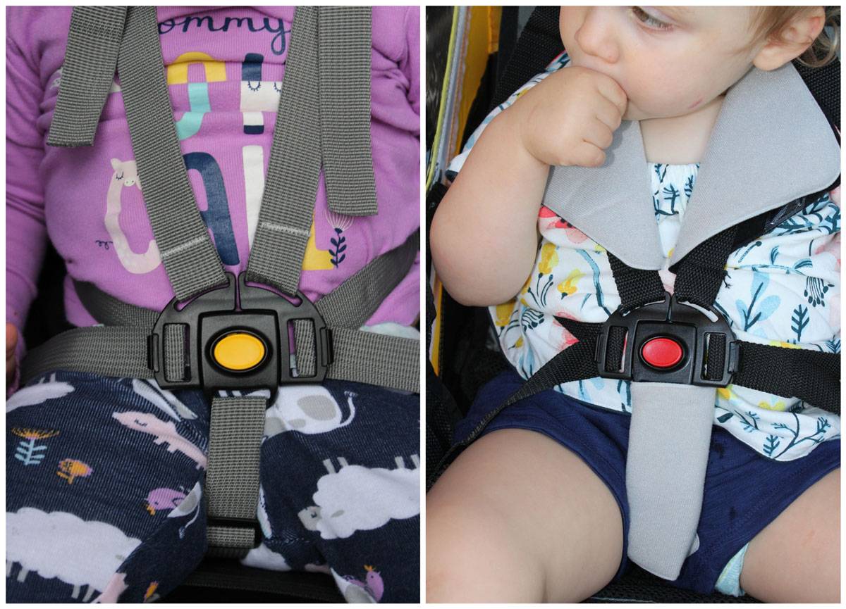 Harness on Burley Bee trailer does not have padding like the Allen S2, but that padding comes off too easily