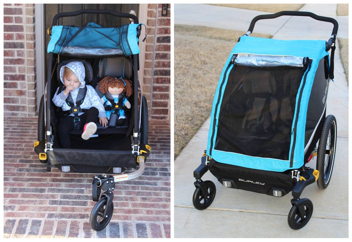 Burley D'Lite X as 3 wheel stroller and 4 wheel stoller