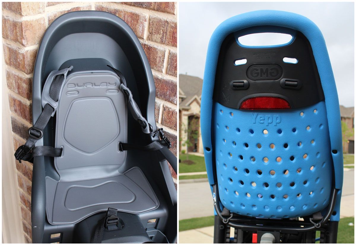 Burley Dash child bike seat - no ventilation vs Thule Yepp which has tons of ventilation holes