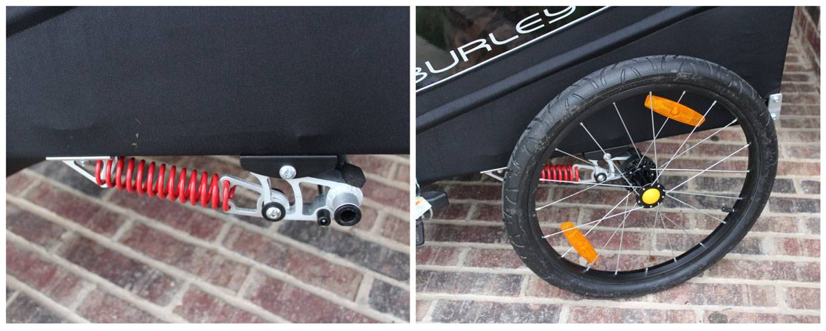 Suspension spring on Burley Encore X bike trailer