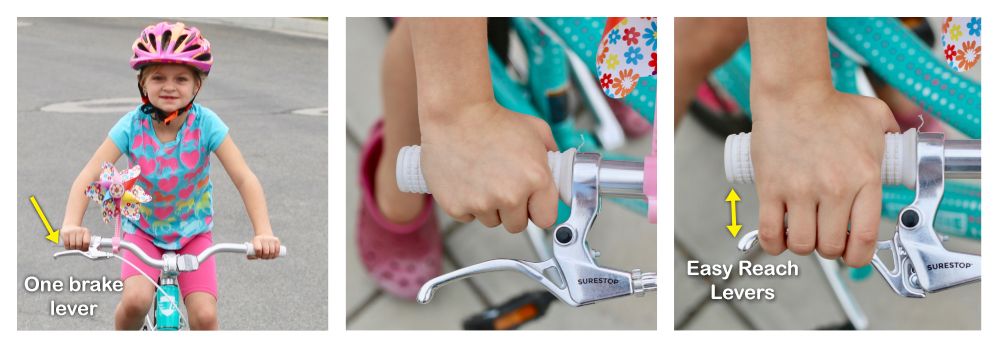 Easy reach lever on Guardian Bikes. It's only one lever - the right lever.