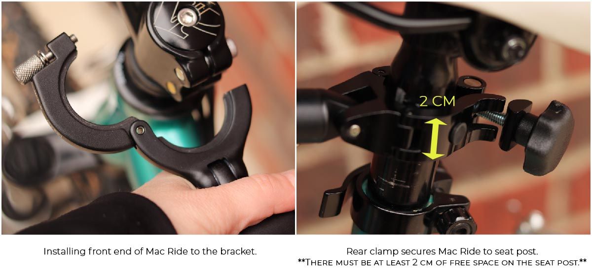 Mac Ride bike seat installation with a threaded headset