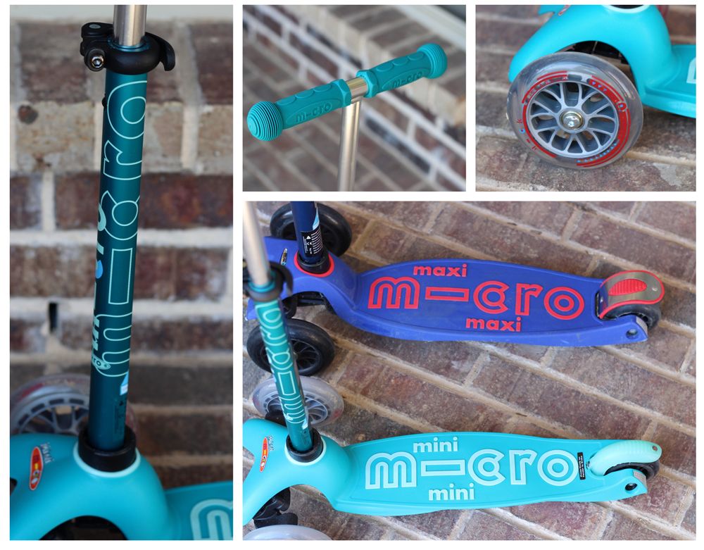 close up shot of the components of the maxi micro scooter