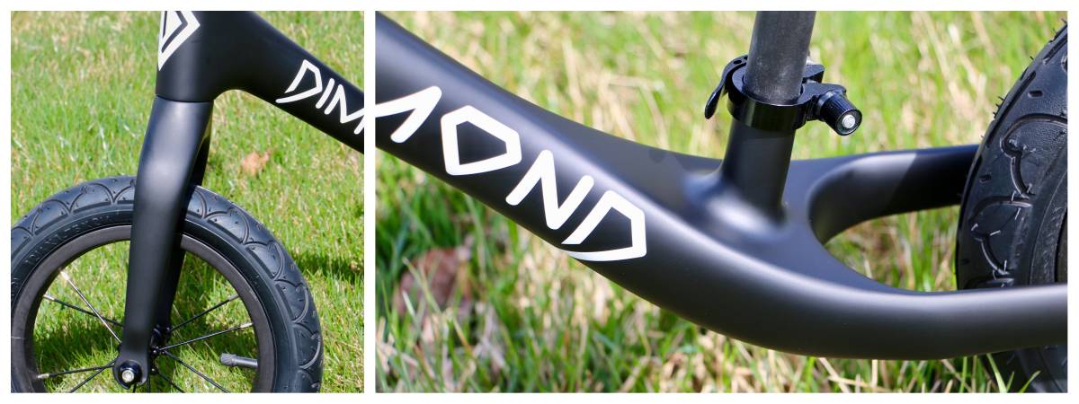 Dimond Miner balance bike carbon fiber frame