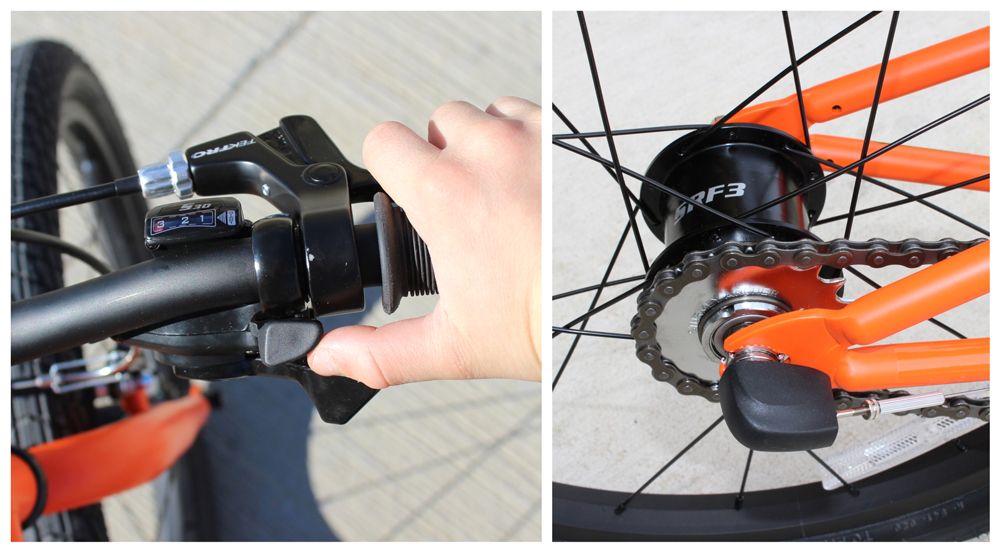 Cleary Owl 20" bike trigger shifter and internal hub