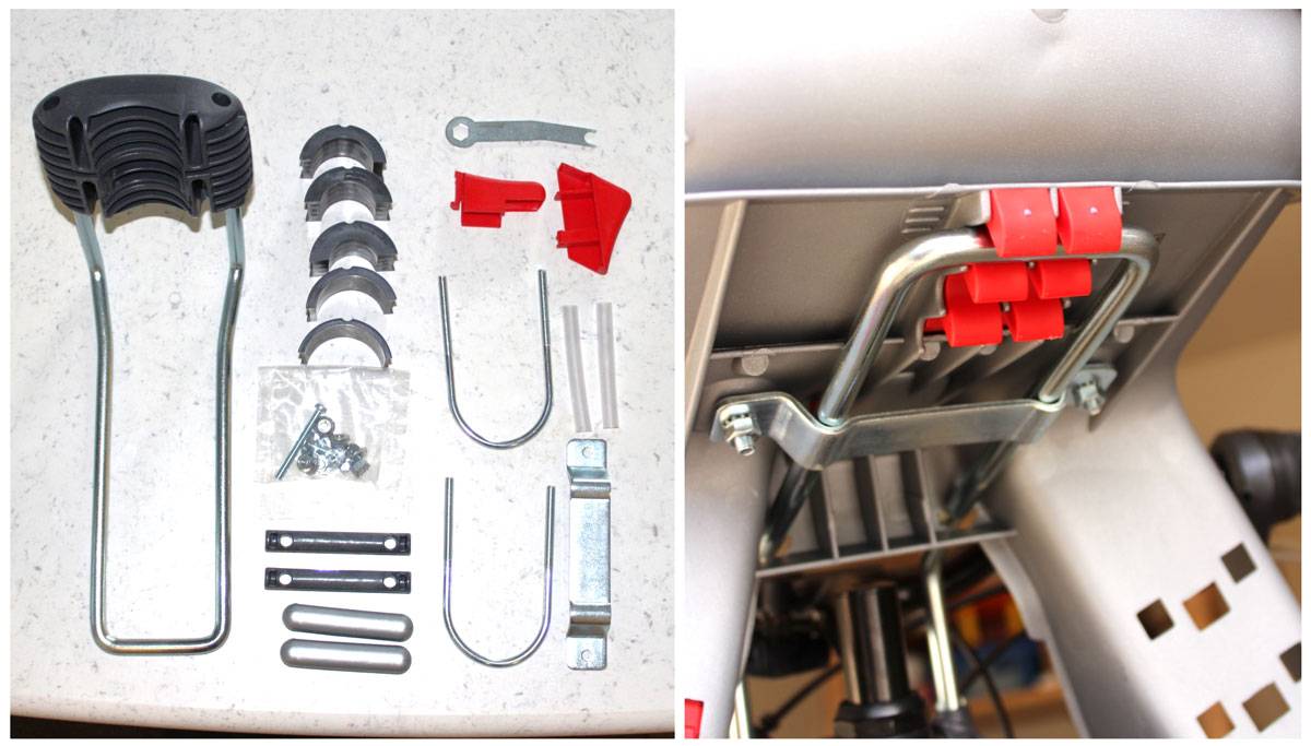 Hardware required for mounting Peg Perego Orion child bike seat