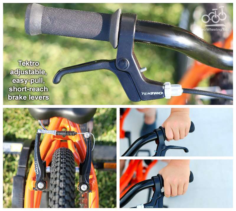 Close up images of the Pello Reddi hand brakes