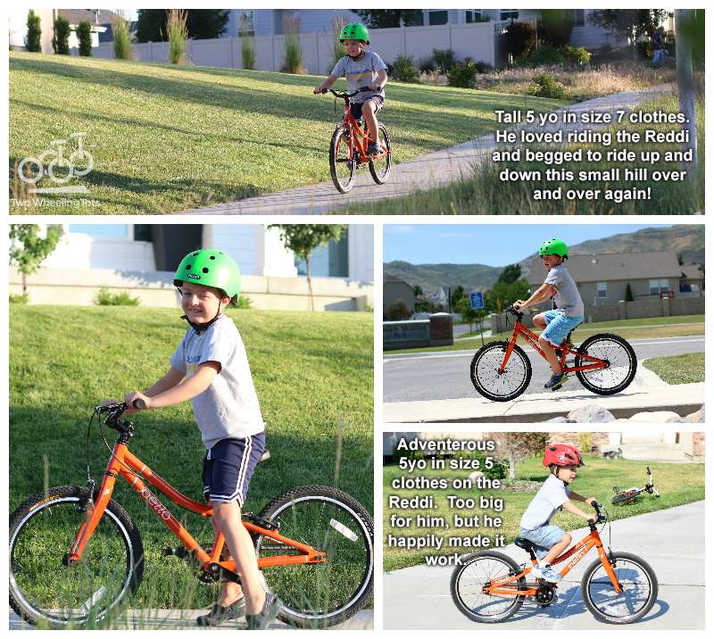 Young boy riding the Pello Reddi bike