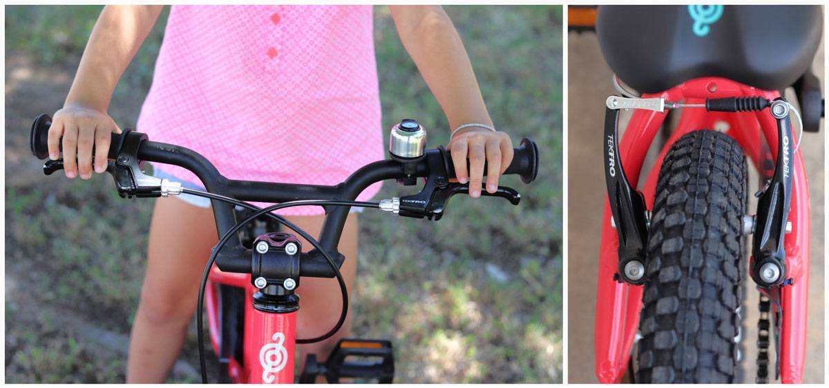 Tektro dual handbrakes on the pello rover kids bike