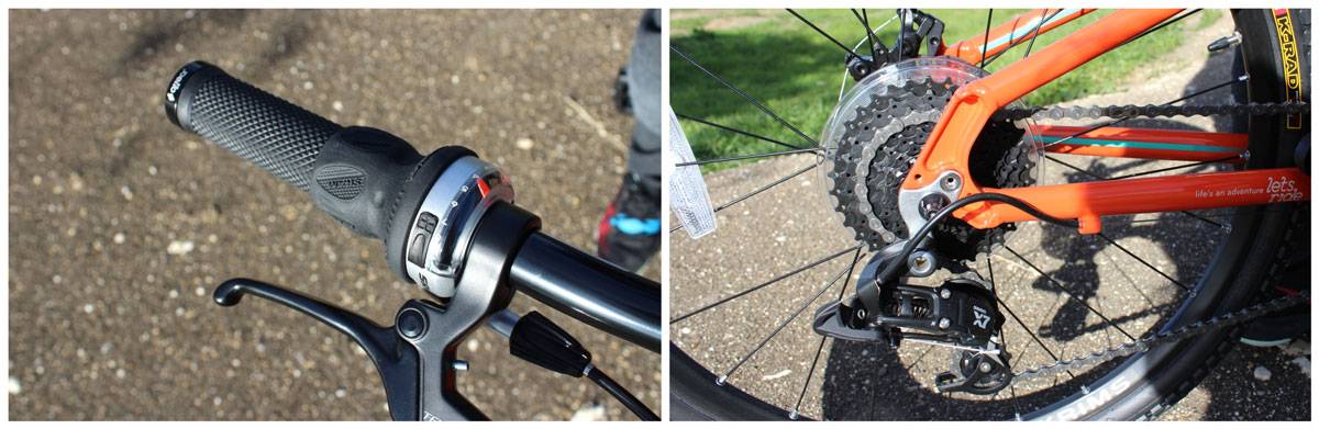 Sram X9 grip shifter and derailleur on Pello Reyes 24" bike