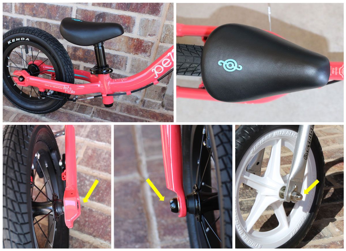 Pello Ripple balance bike saddle and flat bolts