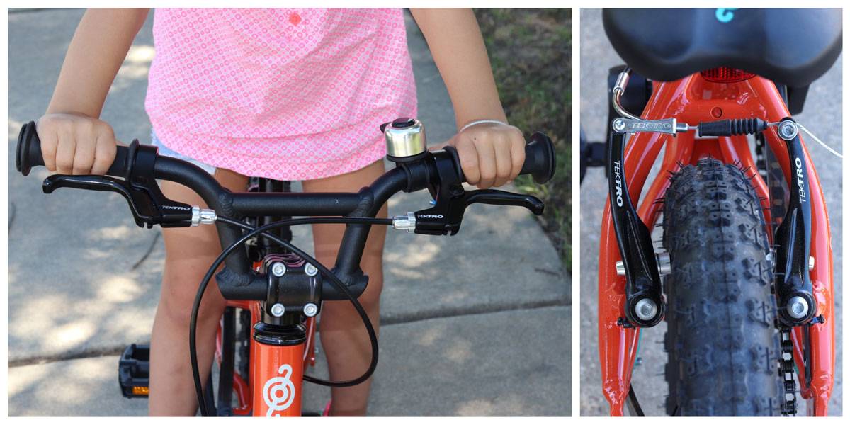 dual hand brakes on the Pello Romper