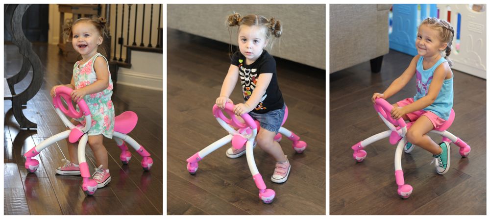 kids riding on the ybike pewi