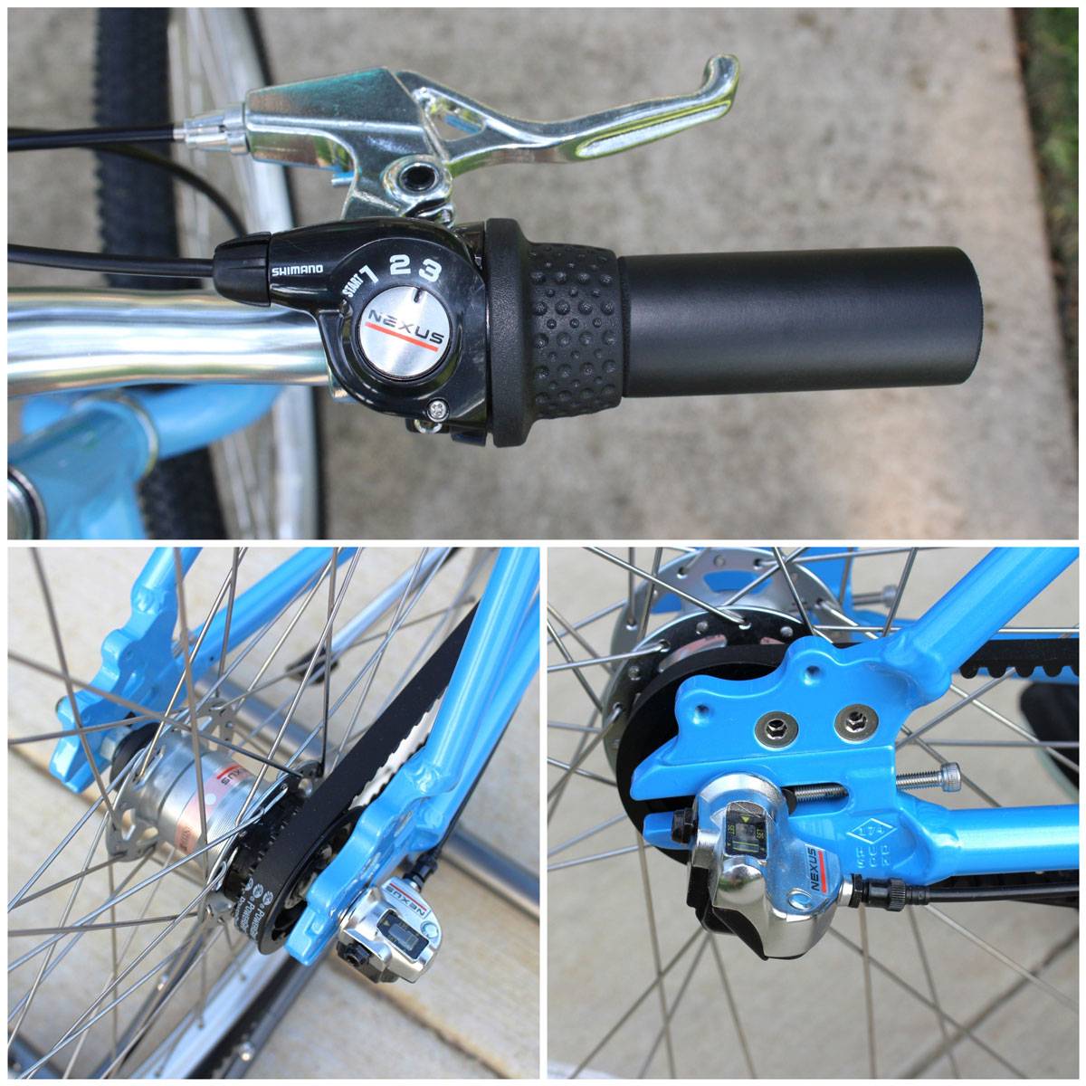 3-speed grip shifter and Nexus 3-speed internally geared hub in Priority Start 24 kid's bike