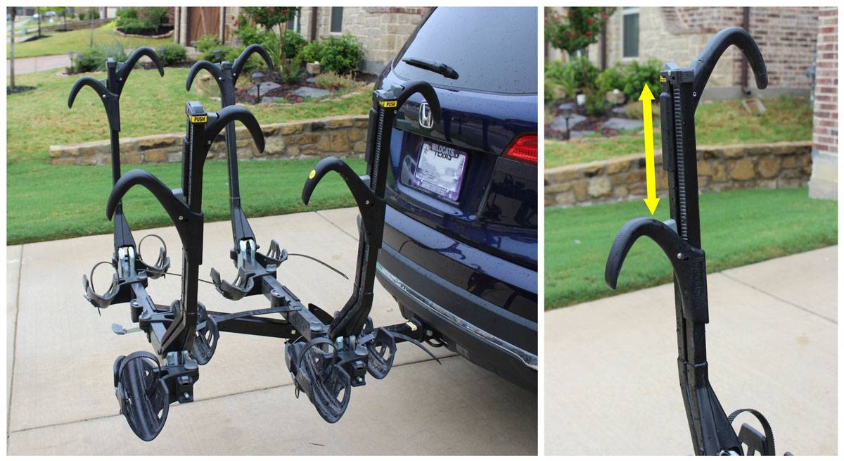 Saris Super Clamp EX 4 bike car rack 3 sets of shepherds hooks ready to load bikes
