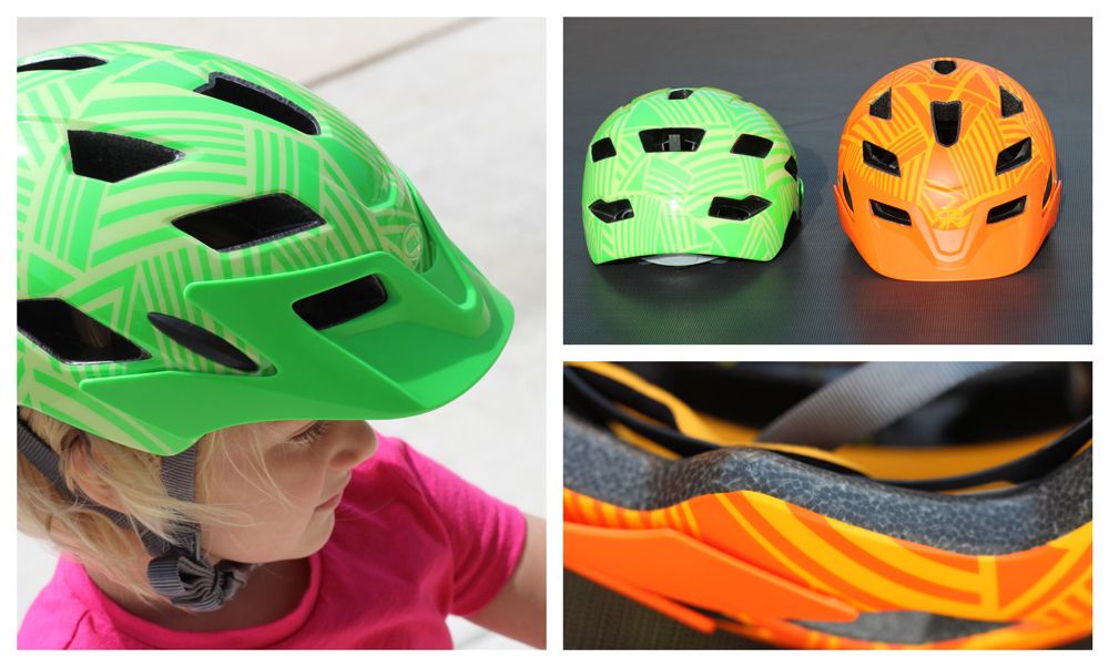 Sidetrack's visor, in-mold construction, and 15 vents on both the Youth and Child version.