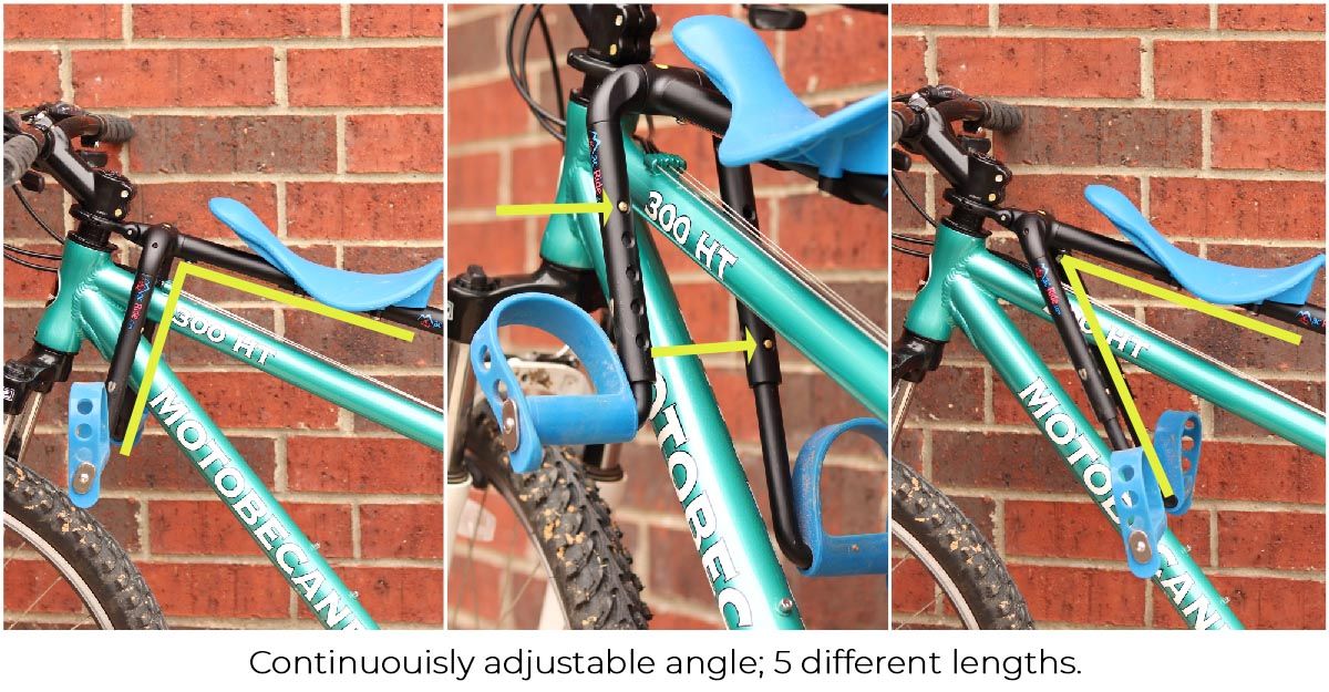 Mac Ride child bike seat with adjustable stirrups size compatibility with child 