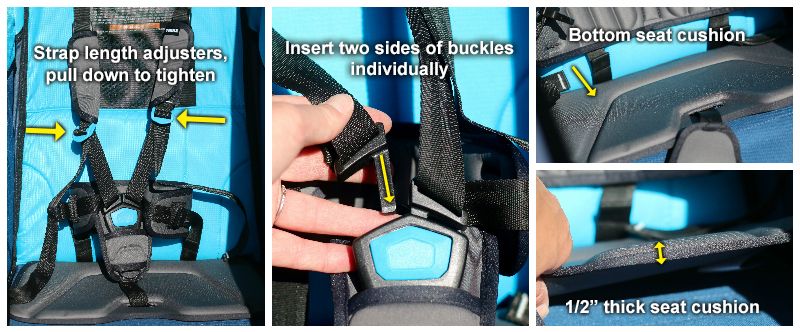 buckles on the thule chariot bike trailer