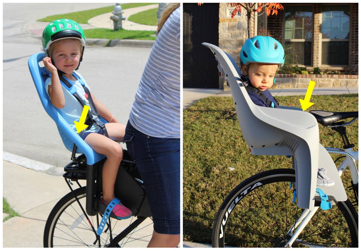 Thule Yepp Maxi child bike seat does not have sides on the seat, while the Thule RideAlong Lite has large protective side wings