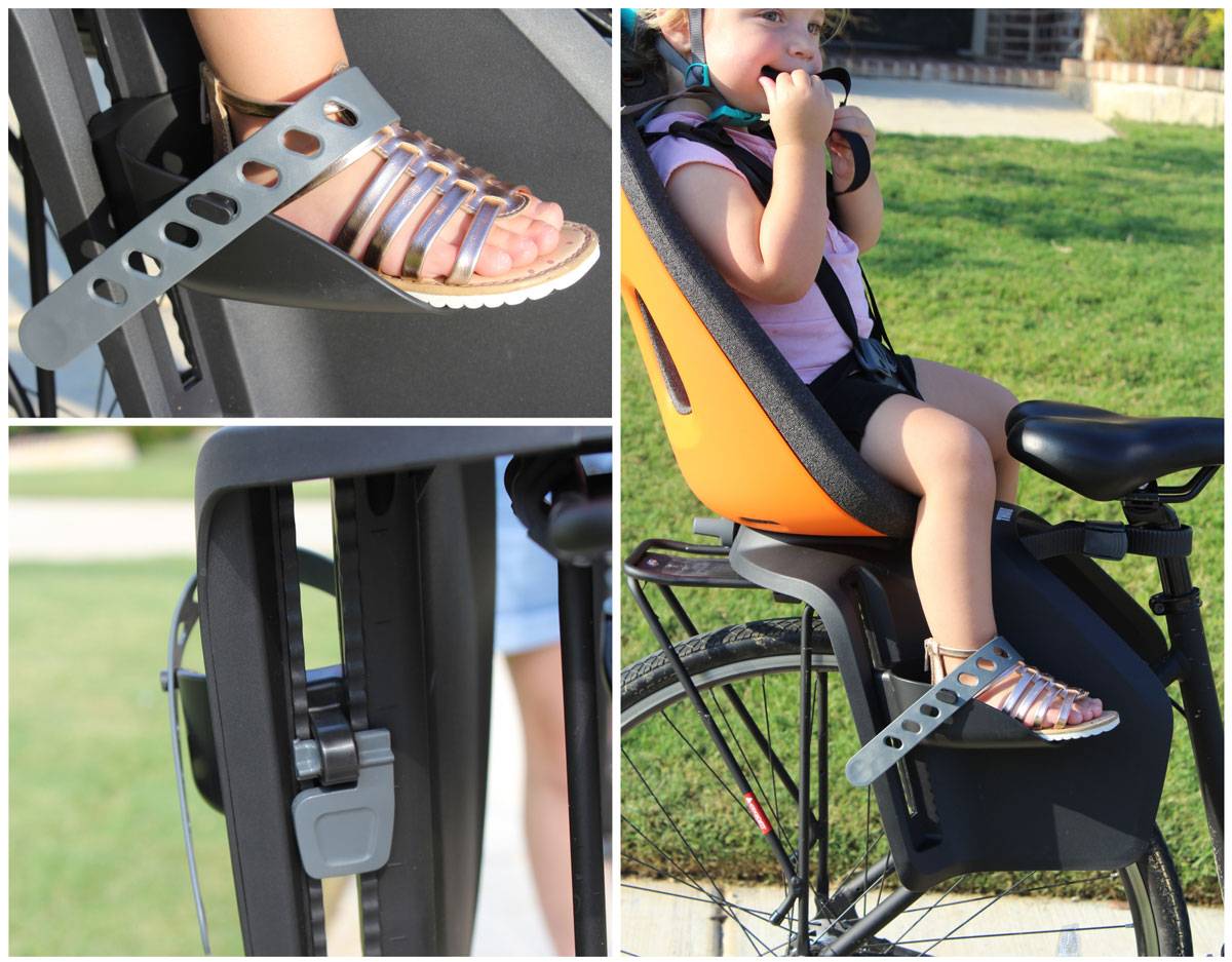 Adjustable footrests of the Thule Yepp Nexxt Maxi