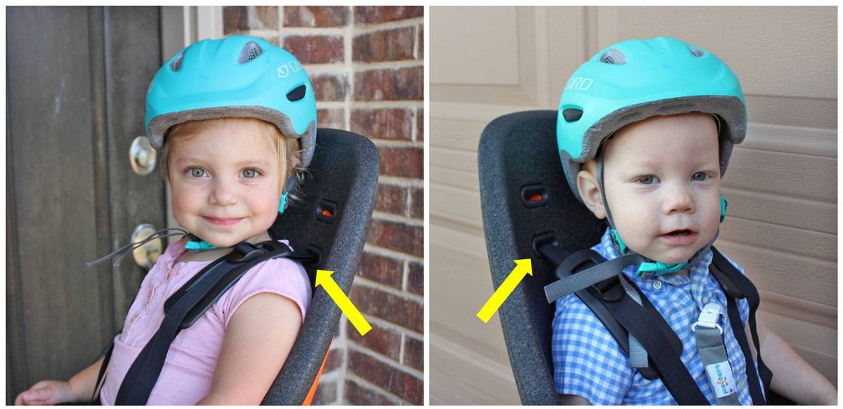 Shoulder strap height of Thule Yepp Nexxt Maxi with 22 month old and 15 month old. The lowest setting is a little high for the 15 month old.