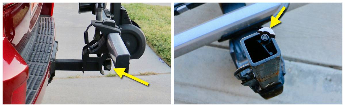 Anti-wobble mechanism on Thule T2 Pro bike rack