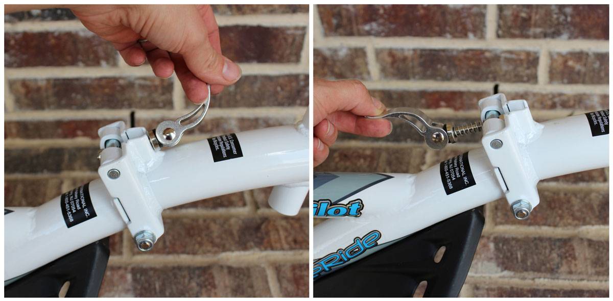 WeeRide Copilot Trailer Cycle quick release skewer for folding the two arm