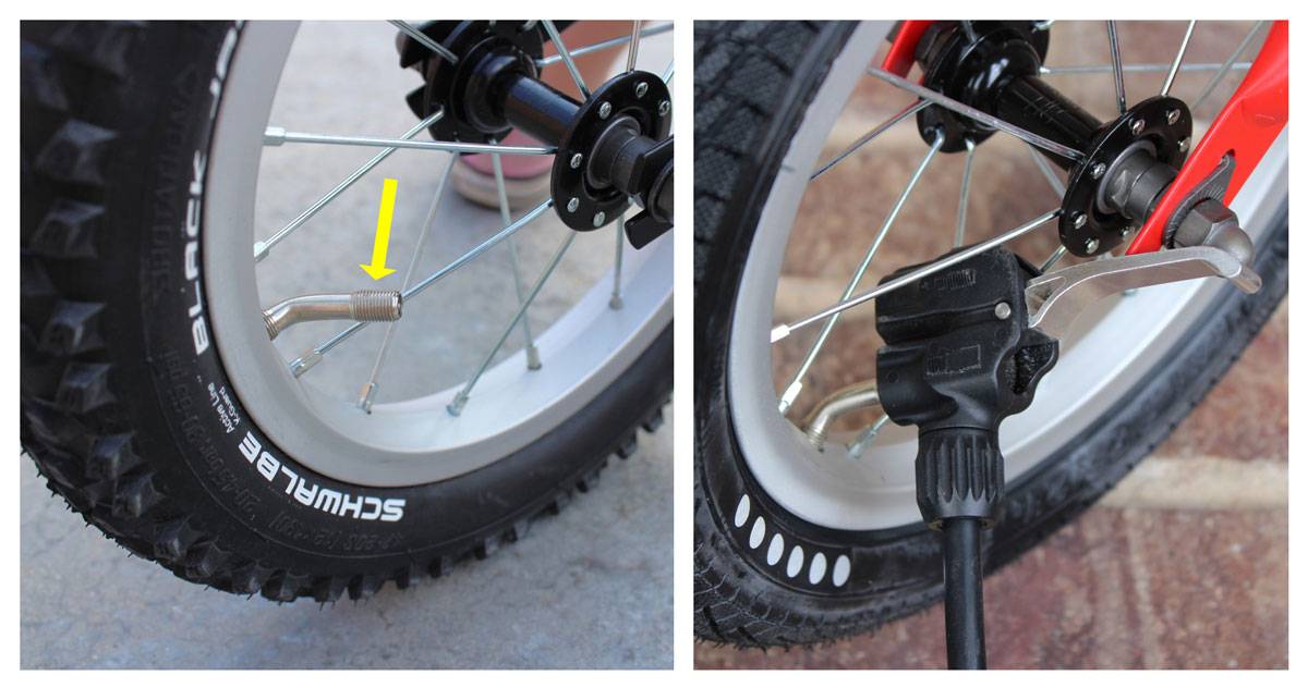 Tires on Yedoo Too Too have angled air tubes to make it easier to attach an tire pump