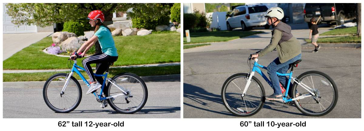 tween girl and boy riding the woom 6  down a paved trail