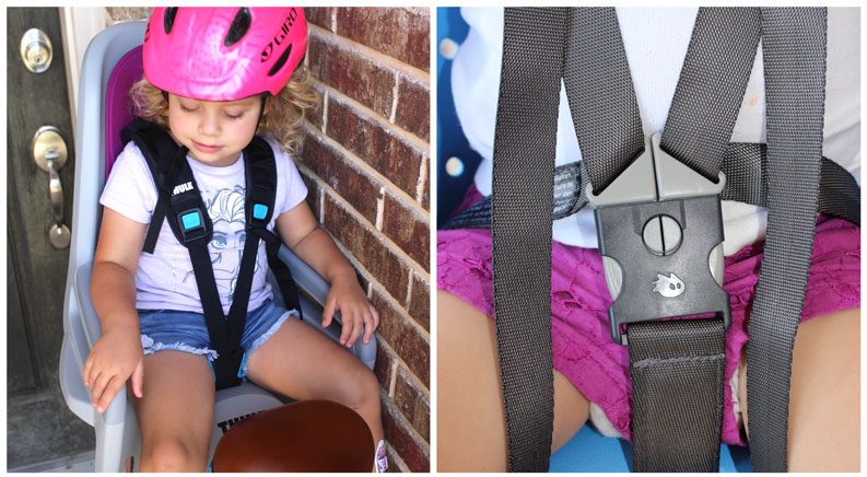 3 point harness on Thule RideAlong bike seat vs 5 point harness on Thule Yepp Maxi