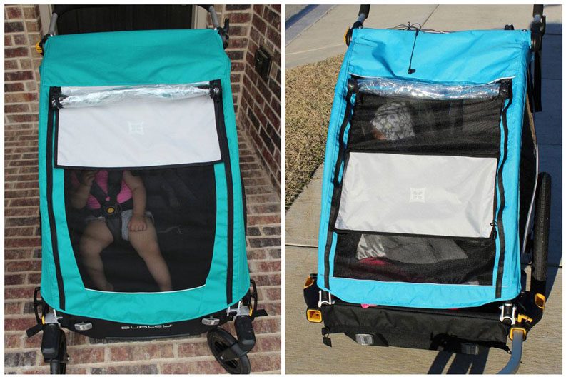 Sunshade on Burley Encore X vs Burle Dlite X