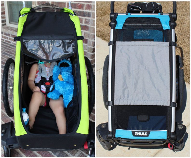 Sunshade on Thule Chariot Cheetah XT vs Thule Chariot Cross