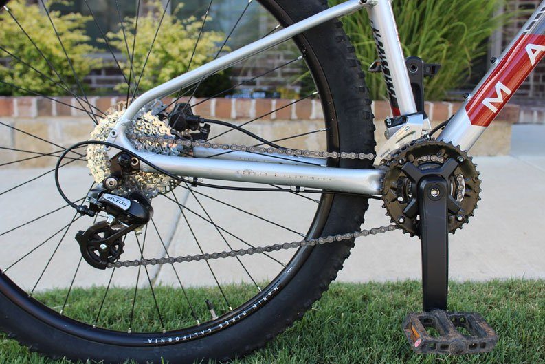 2x drivetrain on Marin Wildcat Trail 3 mountain bike