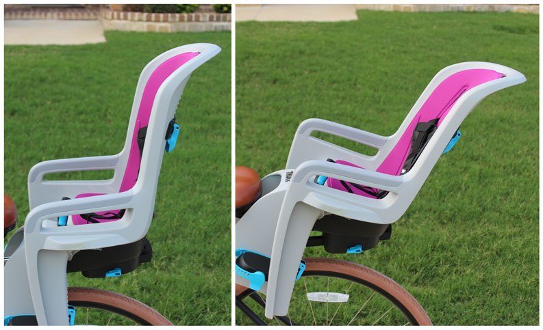 Thule RideAlong child bike seat upright and reclined fully