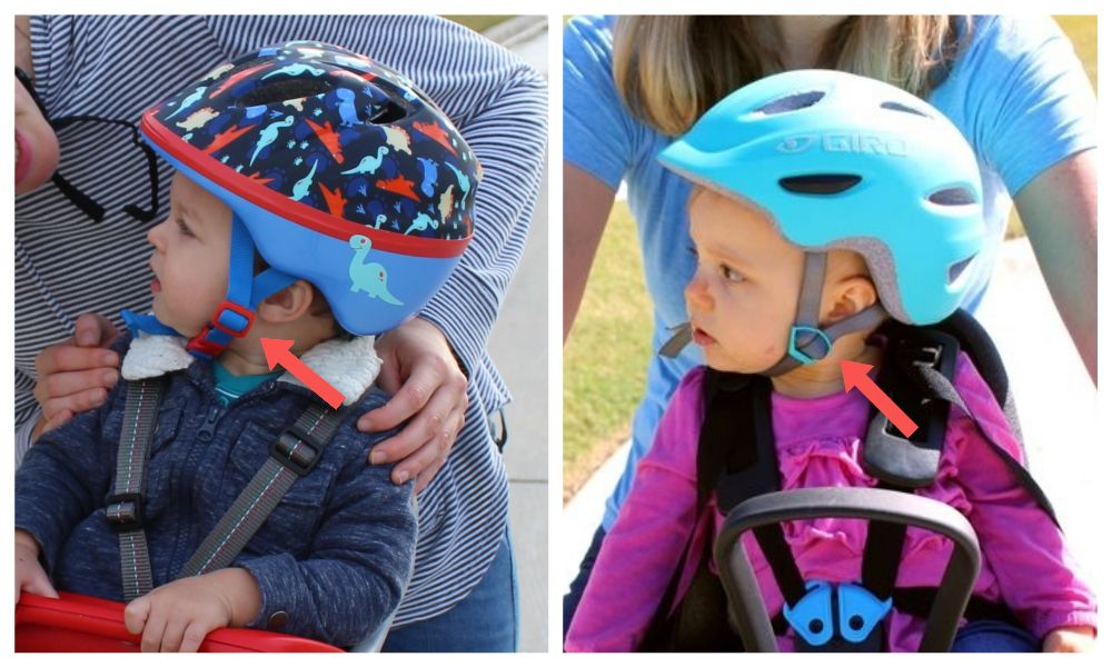 chin strap adjustments on the Schwinn Infant helmet versus the giro scamp