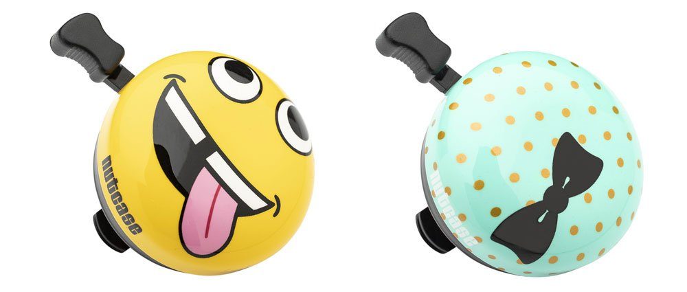 Nutcase kids bike bells - LOL emoji and sock hop girls bell