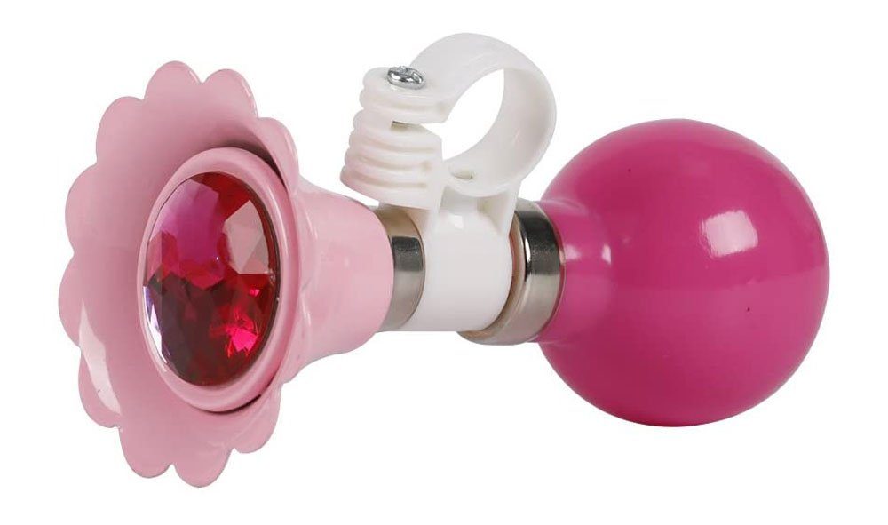 Flower gem pink bike horn for kids