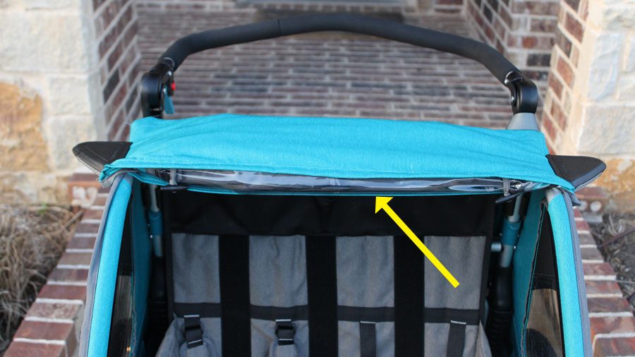 Front covers of Sportrex 2 rolled up into top pocket