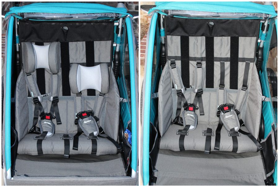 Seats with and without headrests in the Sportrex