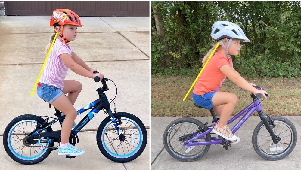 Side by side comparison of Guardian 16 and Prevelo Alpha two showing the Guardian keeps a child more upright