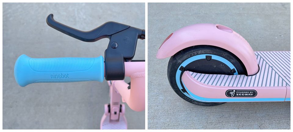 Hand brake and rear wheel brake on Segway Ninebot E8