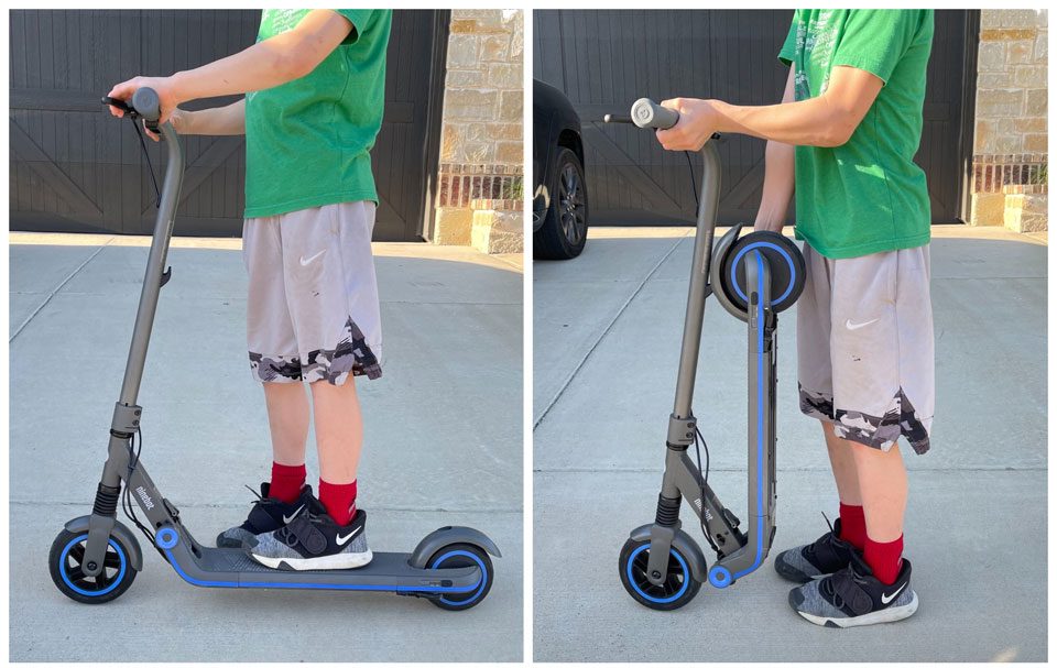 showing how Segway Ninebot E10 can fold