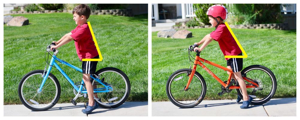 Image showing the difference in geometry of the Priority Start 20 and the Pello Rover