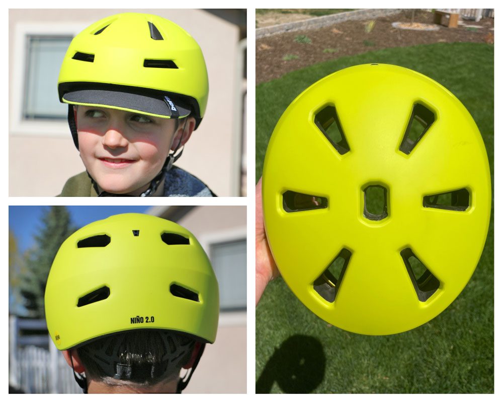 image showing the 13 vents on the bern nino kids bike helmet